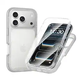 UUCOVER - Matte Translucent Case for Apple iPhone 18 Pro Max, 360° Full Body Cover with Built-in Screen Protector Shockproof Case - Clear