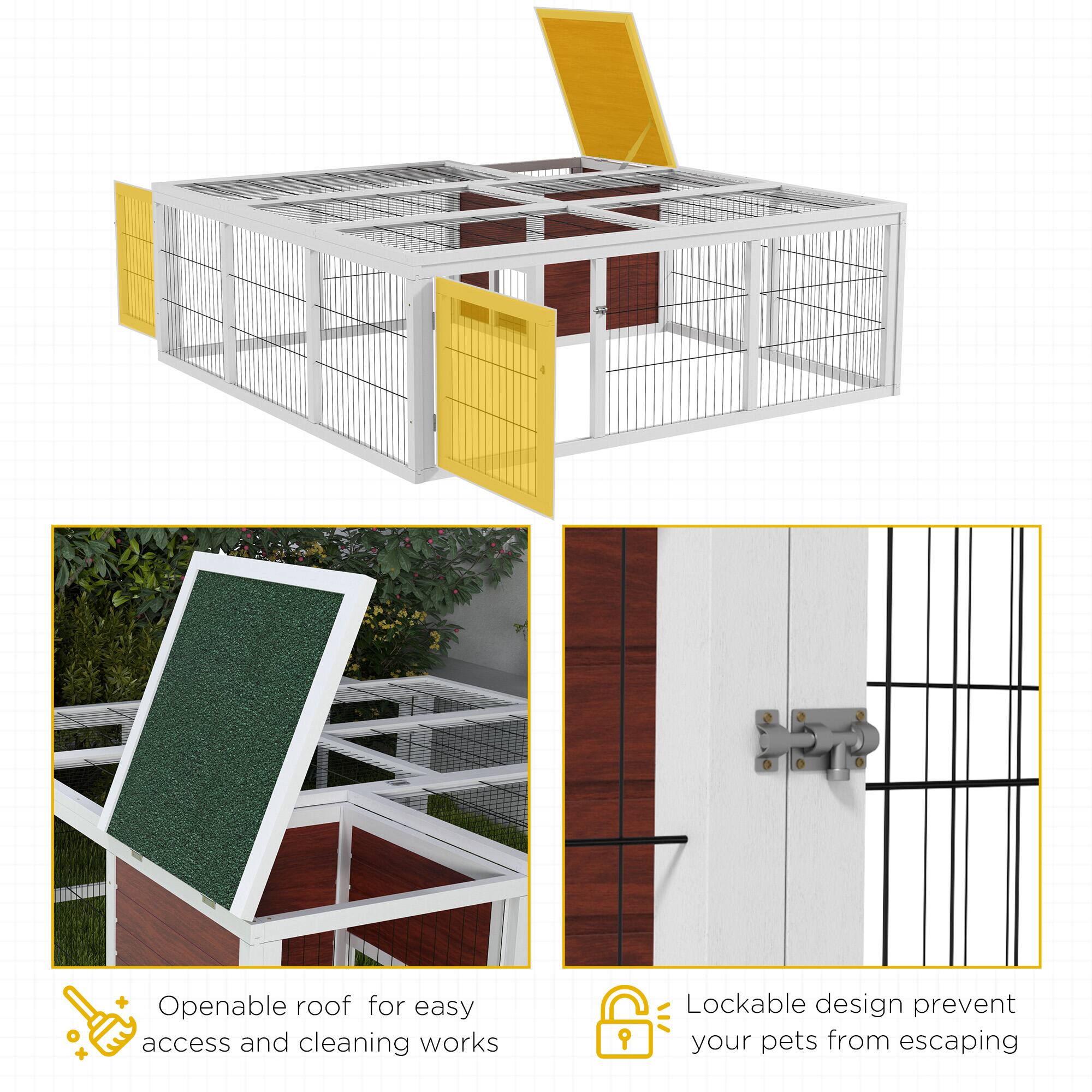 - Openable roof for easy access and cleaning works
- Lockable design prevent your pets from escaping