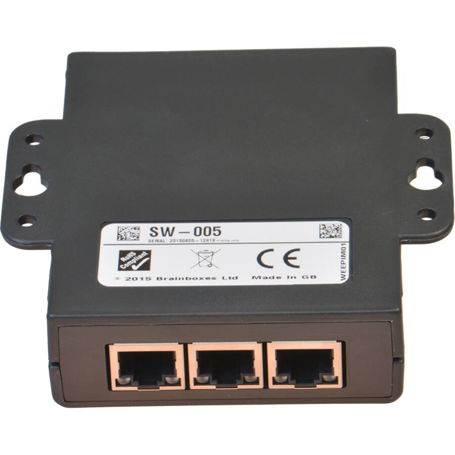 SW-005  
SERIAL: 20150805-12419  
Compliant RoHS CE  
2015 Brainboxes Ltd  
Made In GB