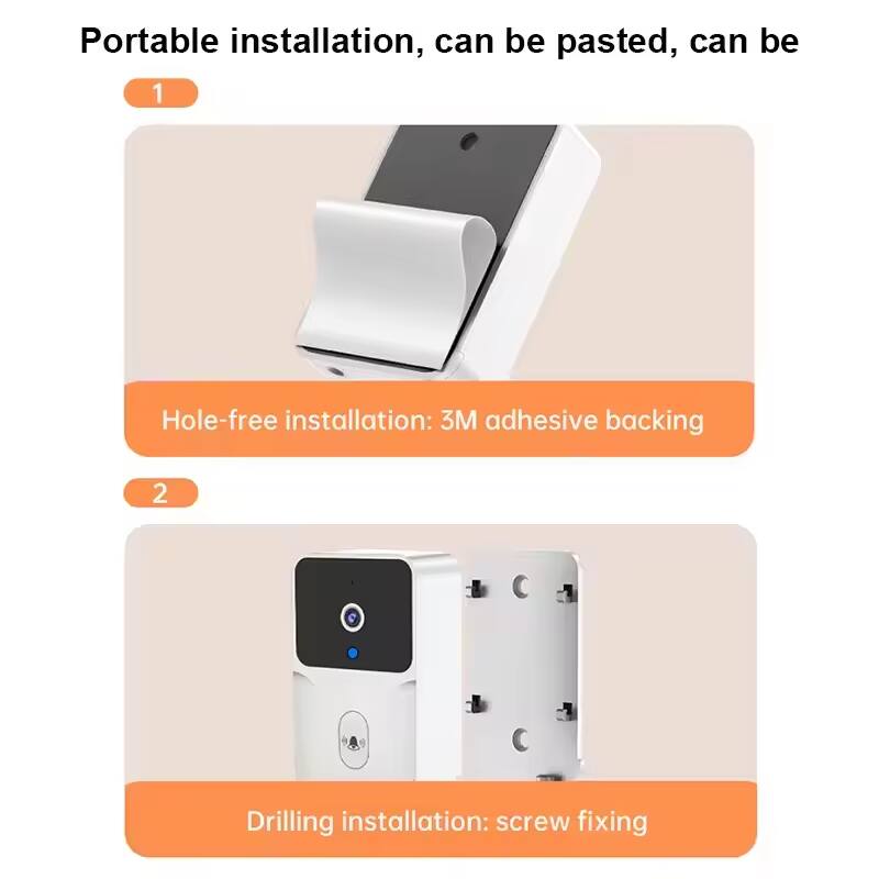 Portable installation, can be pasted, can be hole-free installation: 3M adhesive backing  
Drilling installation: screw fixing