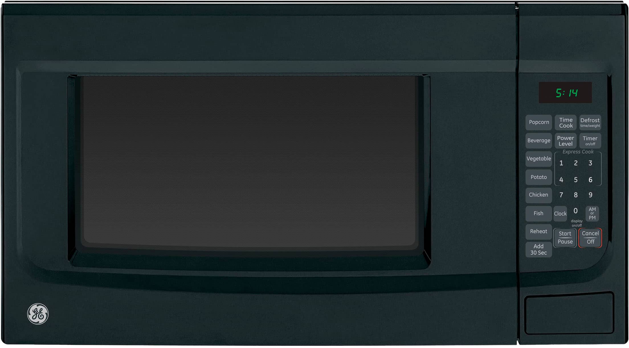 GE - 1.4 Cu. Ft. Countertop Microwave with Sensor Cooking and Defrost - Black
