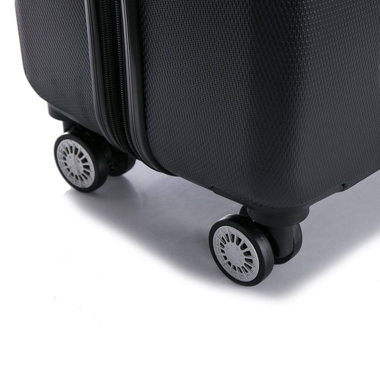 Alt View 4. DUKAP - Crypto Lightweight Hardside Spinner Luggage 32" - BLACK.