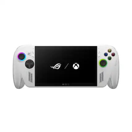 Front. ASUS - ROG Xbox Ally 7" FHD 120 Hz Gaming Handheld - AMD Ryzen Z2 A with 16GB RAM 512GB SSD - Windows 11 - White.