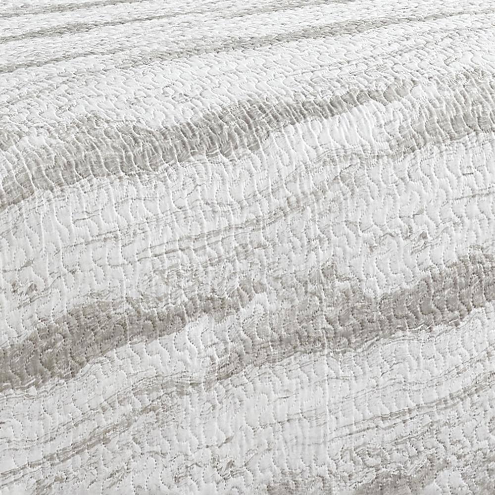 Alt View 3. RT Designers Collection - RT Designers Collection Bonaire Tan Marble 3-Pieces Pinsonic Quilt Set King Beige - Beige.