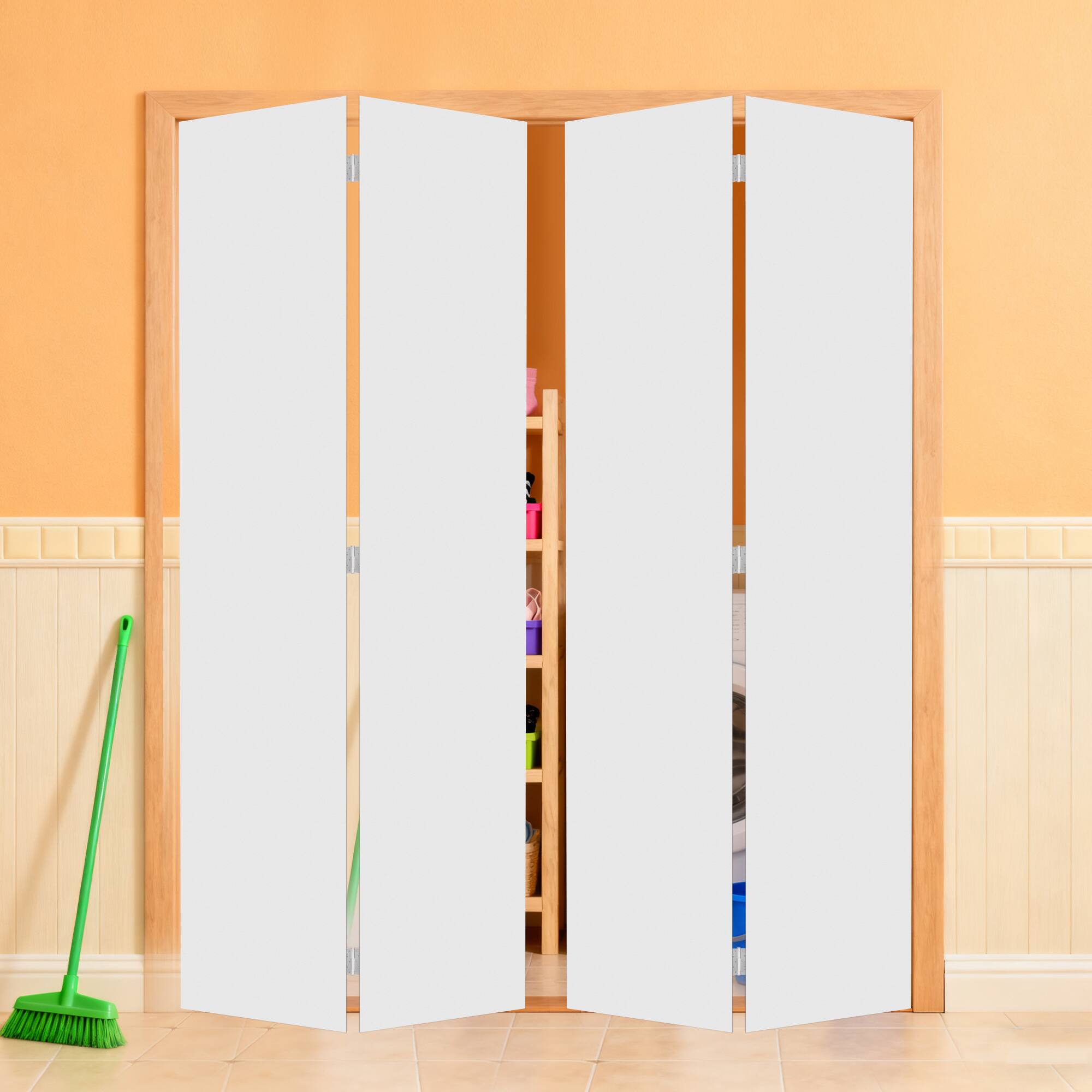 Alt View 1. Boyel Living - Milk White Modern 2-Panel Barn Sliding Door 30-in L x 0.75-in W x 80-in H with Hardware Kit - Milk White.