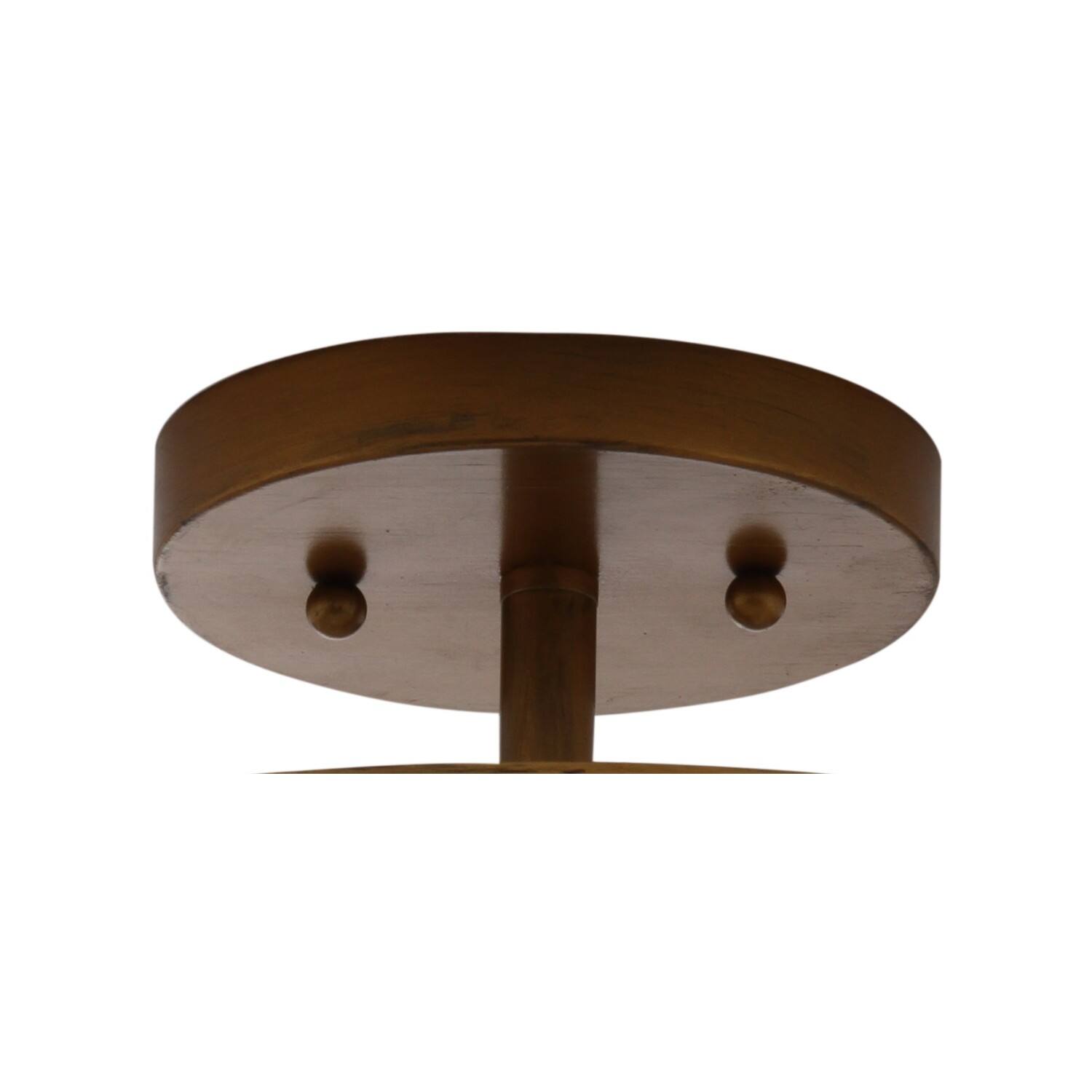 Alt View 4. Jonathan Y - Elizabeth 13.25" Metal LED Flush Mount, Gold/White - Gold.