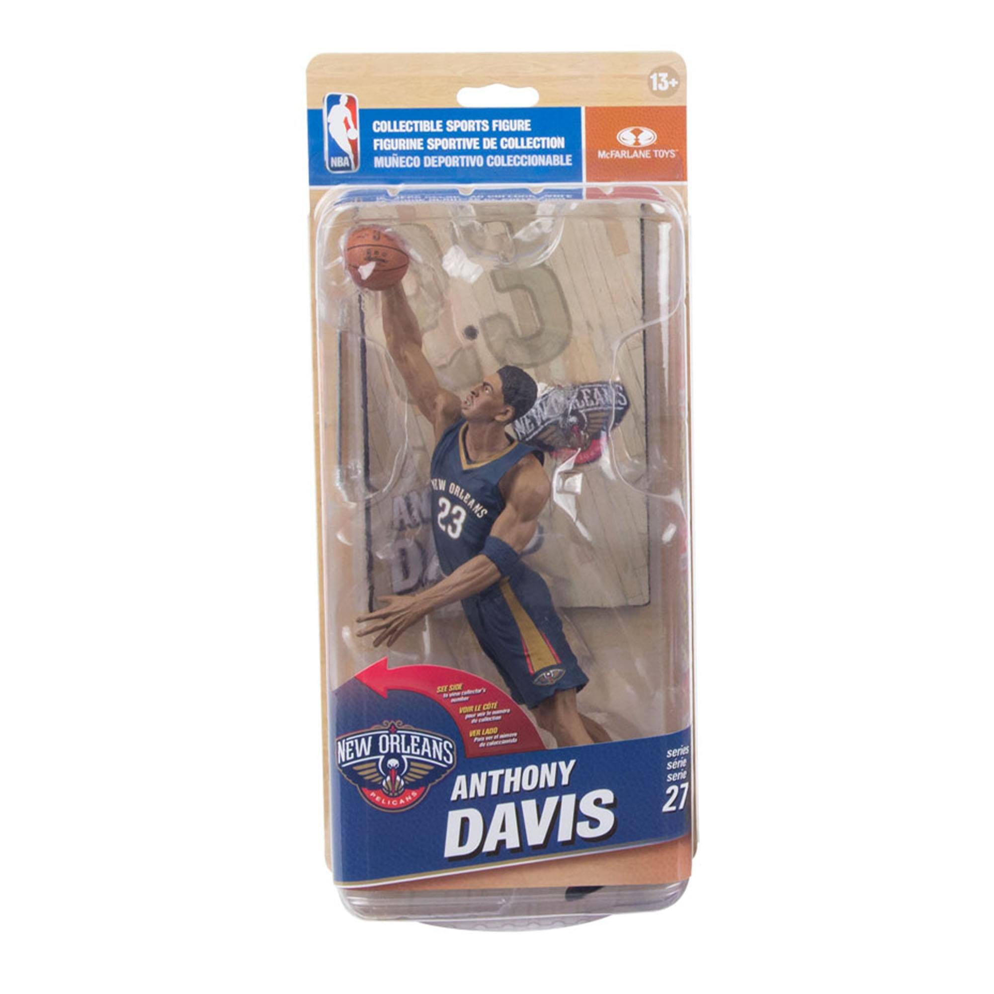 13+ COLLECTIBLE SPORTS FIGURE  
FIGURINE SPORTIVE DE COLLECTION  
MUNECO DEPORTIVO COLECCIONABLE  

McFARLANE TOYS  
NBA  

NEW ORLEANS  
ANTHONY DAVIS  
27  

SERIE 27