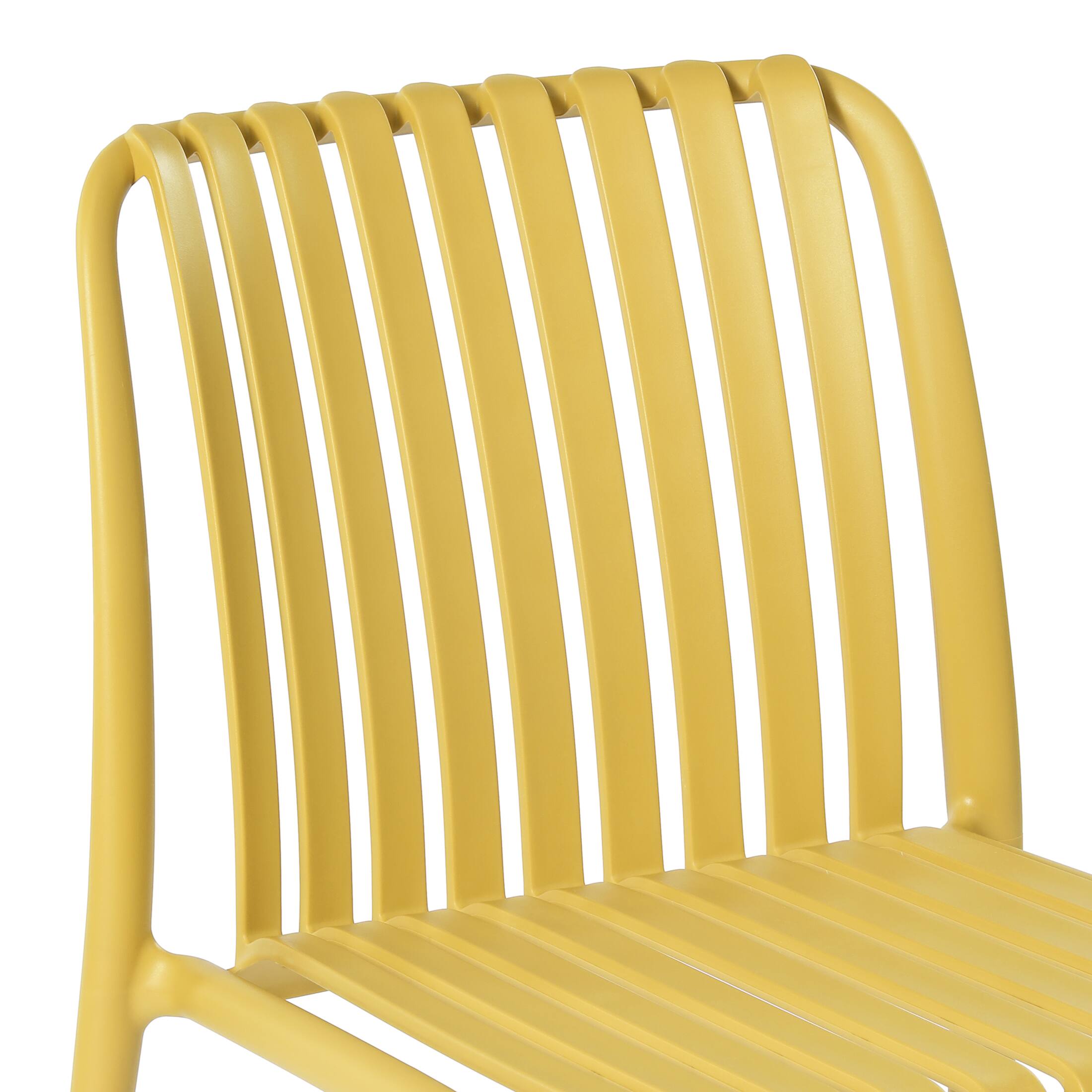 Alt View 1. WestinTrends - WestinTrends Playa Outdoor Stackable Polypropylene Plastic Dining Side Chairs (Set of 2) - Yellow.