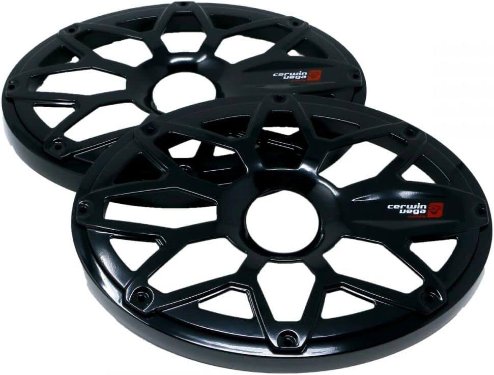 Cerwin Vega - 6" x 9″ Flush Mount Speaker Steel Grill with Powder Coating (Pair) - Black