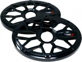 Cerwin Vega - 6" x 9″ Flush Mount Speaker Steel Grill with Powder Coating (Pair) - Black