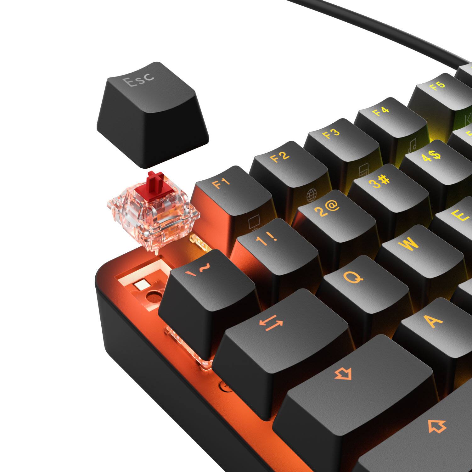 Alt View 16. Glorious - GMMK Eternal 96% Wired Mechanical Keyboard - Black.