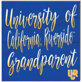Jardine - UC Riverside Highlanders 10'' x 10'' Grandparent Plaque - Blue