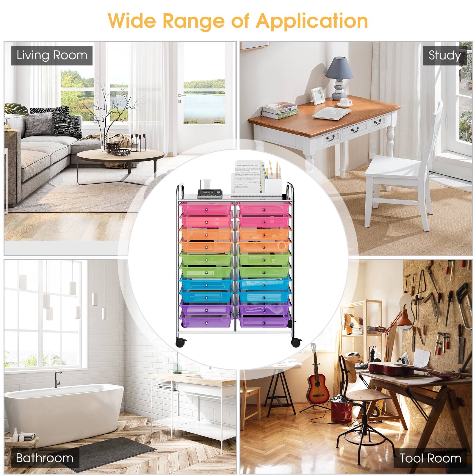 Wide Range of Application: Living Room, Study, Bathroom, Tool Room