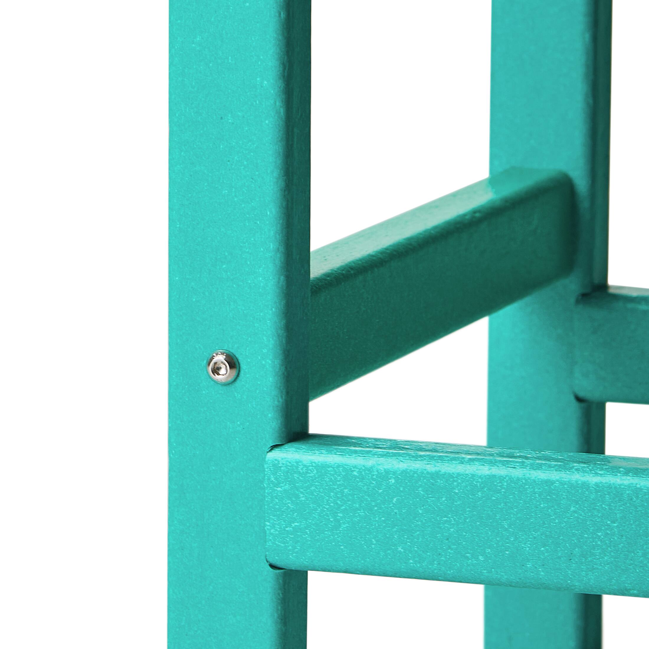 Alt View 6. WestinTrends - WestinTrends Malibu 14" square outdoor Side table for Adirondack chair - Turquoise.