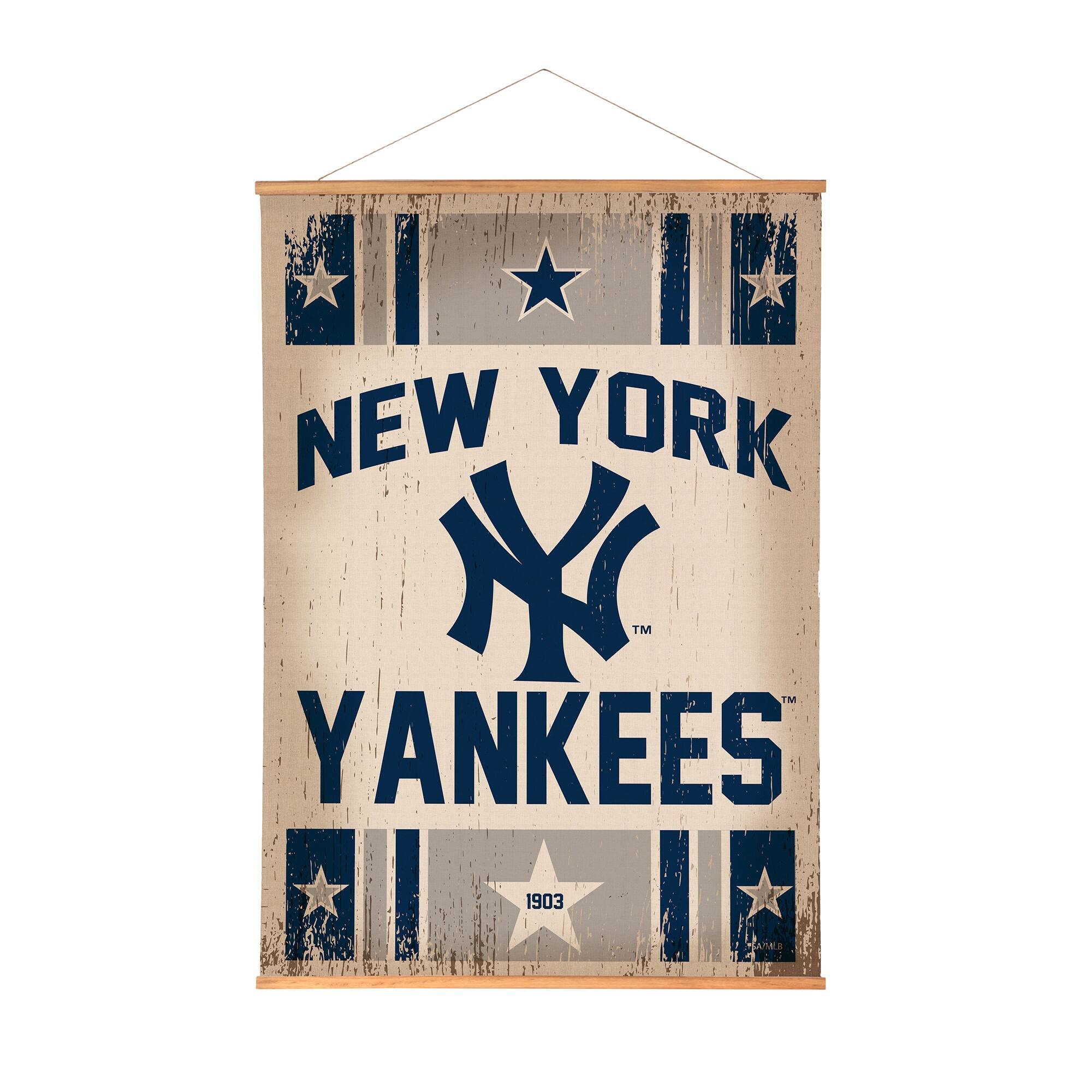 New York Yankees 36" x 54" Large Canvas Wall Art Tapestry with Wood Frame