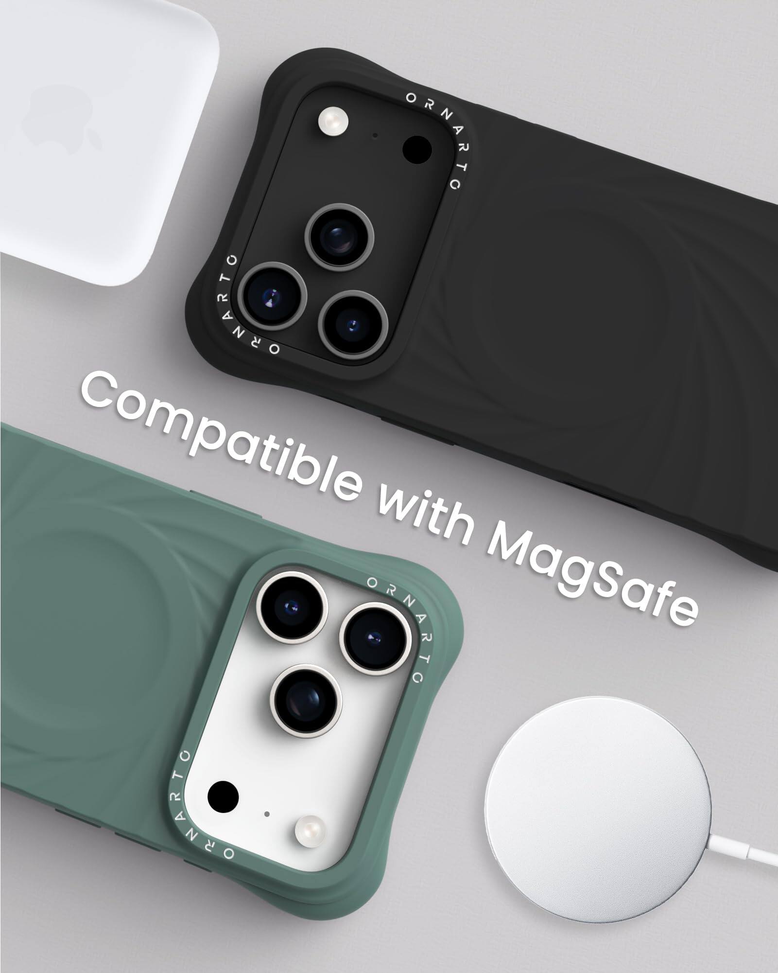 Compatible with MagSafe  
ORNARTO  
ORNARTO  
ORNARTO