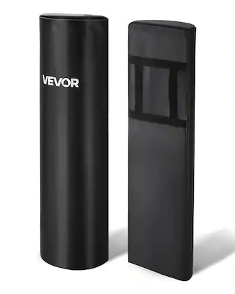 Front. VEVOR - Football Tackling Dummy, 42.5 in PVC Step Over Dummy, High-Density Sponge Blocking Pad Equipment - Black.