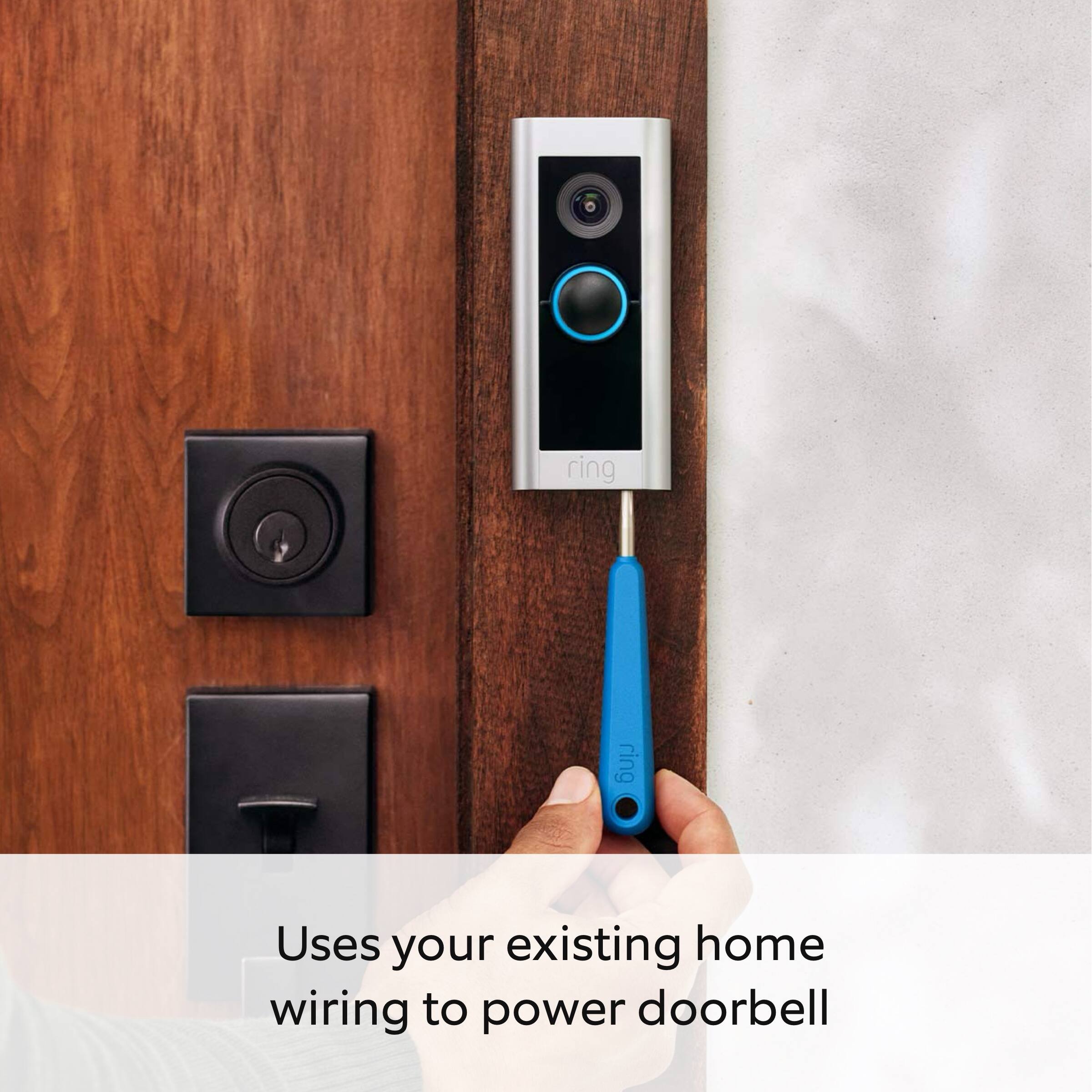 ring

Uses your existing home wiring to power doorbell
