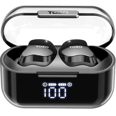 TOZO T18 Crystal Buds Bluetooth Wireless Stereo Earbuds with TOZO T18 Crystal Buds Bluetooth Wireless Stereo Earbuds with