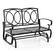 Alt View 9. Costway - Glider Outdoor Patio Rocking Bench Loveseat Cushioned Seat Steel Frame - Navy.