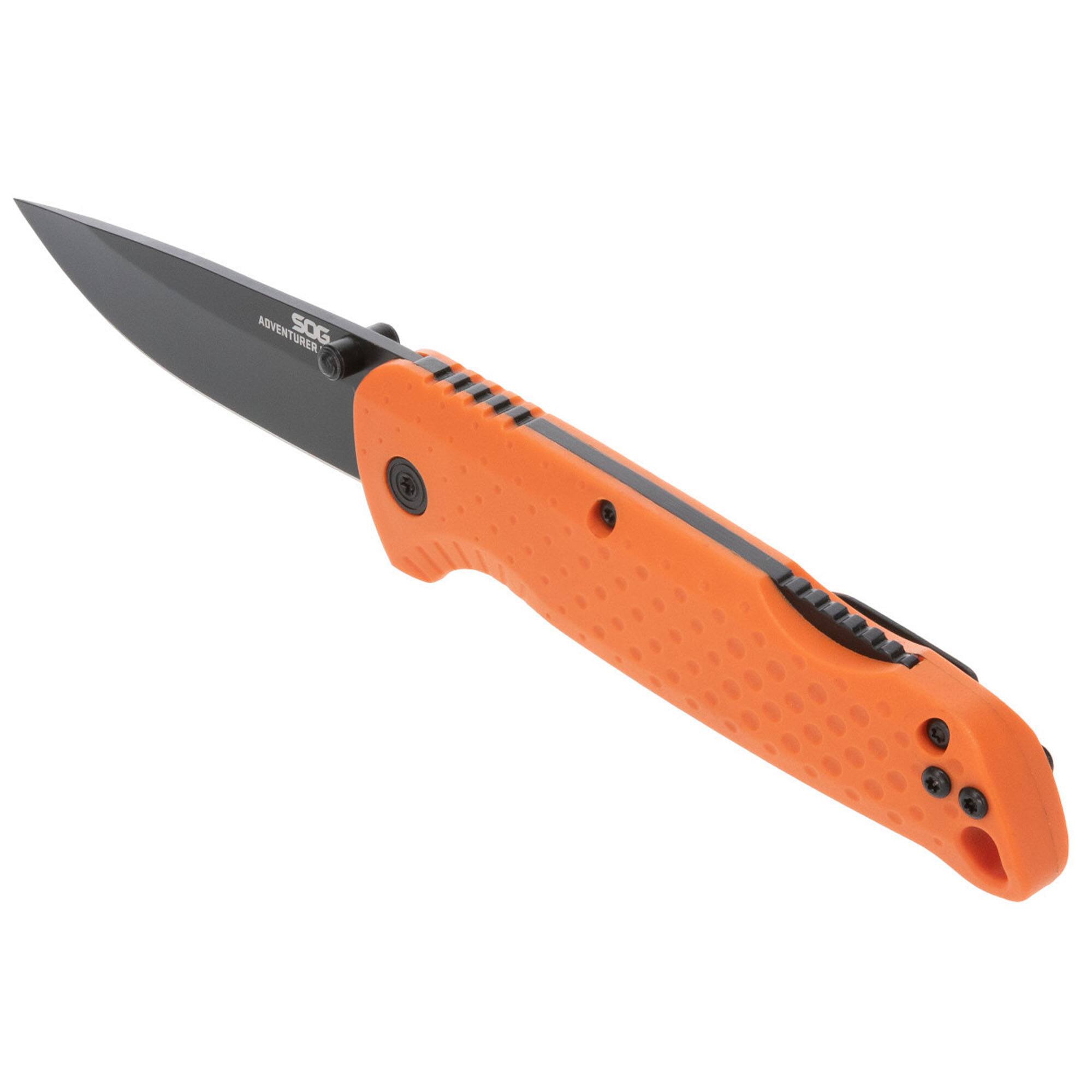 Alt View 1. SOG - SOG Adventurer Folding Knife 3" Blade - Blaze Orange/Black - Blaze Orange/Black.