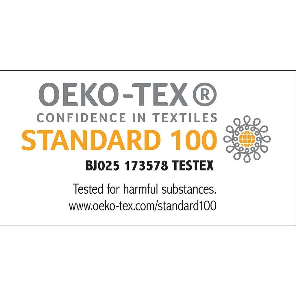 OEKO-TEX®  
CONFIDENCE IN TEXTILES  
STANDARD 100  
BJ025 173578 TESTEX  
Tested for harmful substances.  
www.oeko-tex.com/standard100