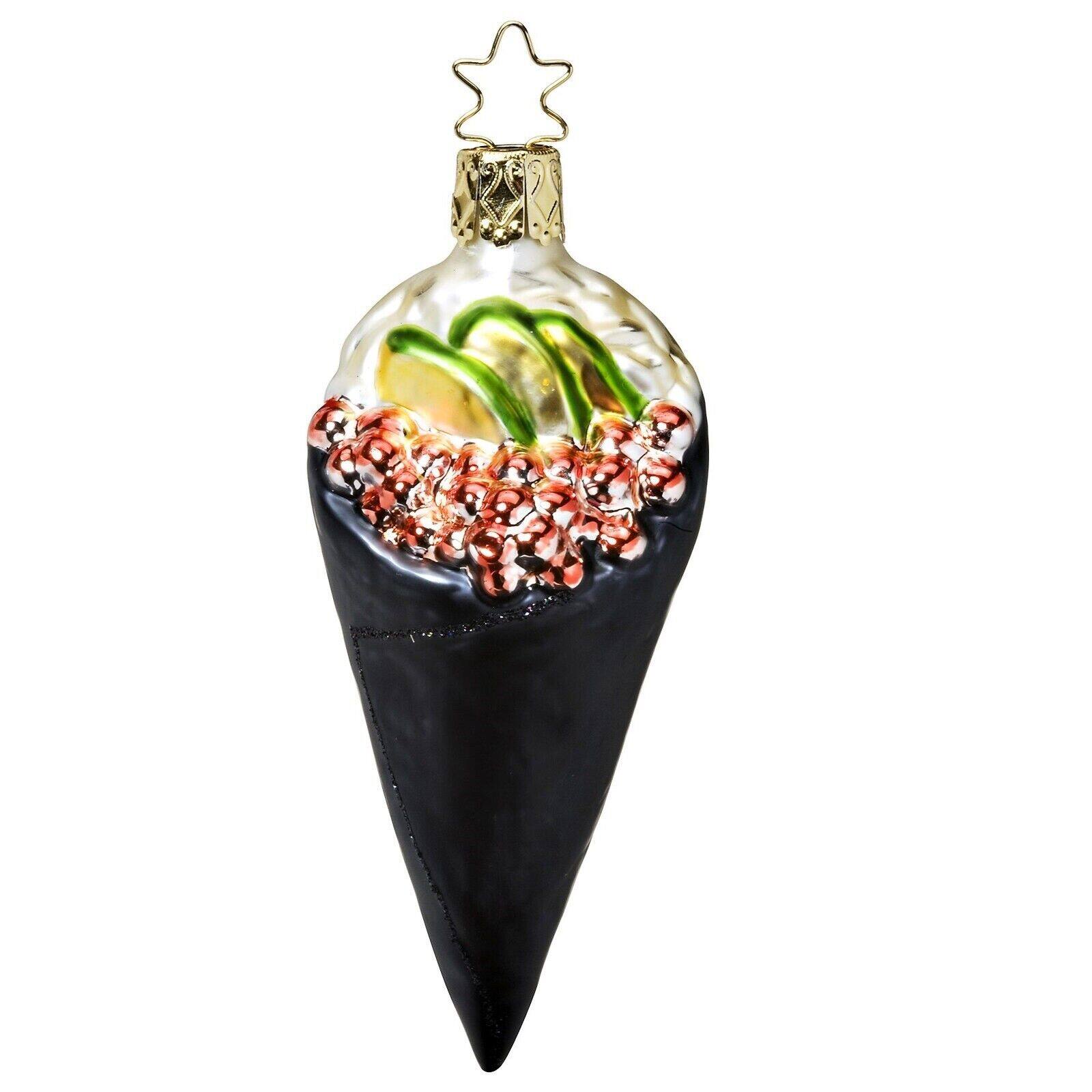 Inge Glas - Temaki Sushi German Glass Christmas Ornament FREE BOX - Black