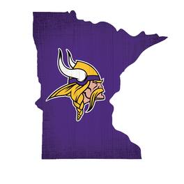 Fan Creations - Minnesota Vikings 12" Logo State Sign - Multicolor