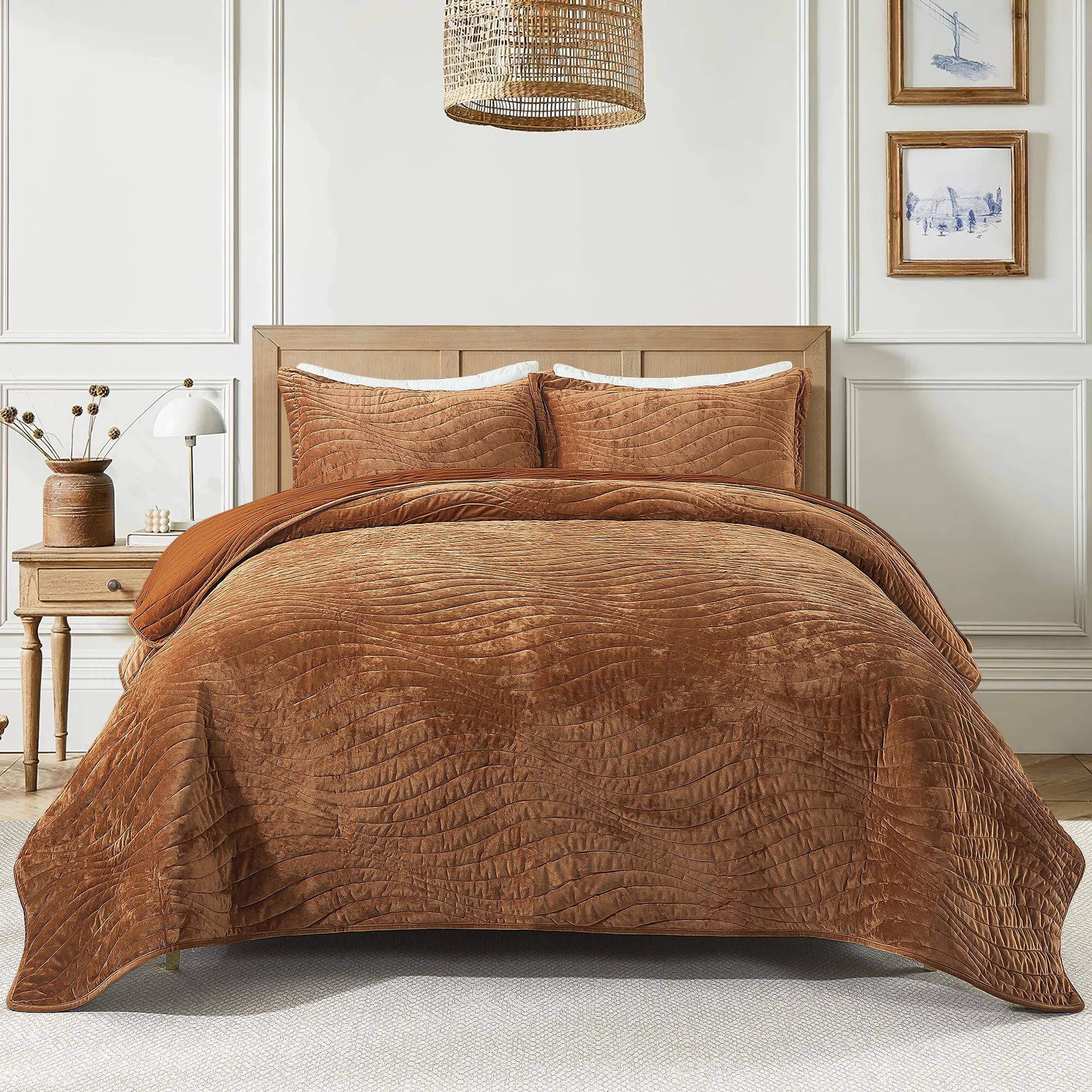 Camel-velvet-Queen/Full-90"x96"