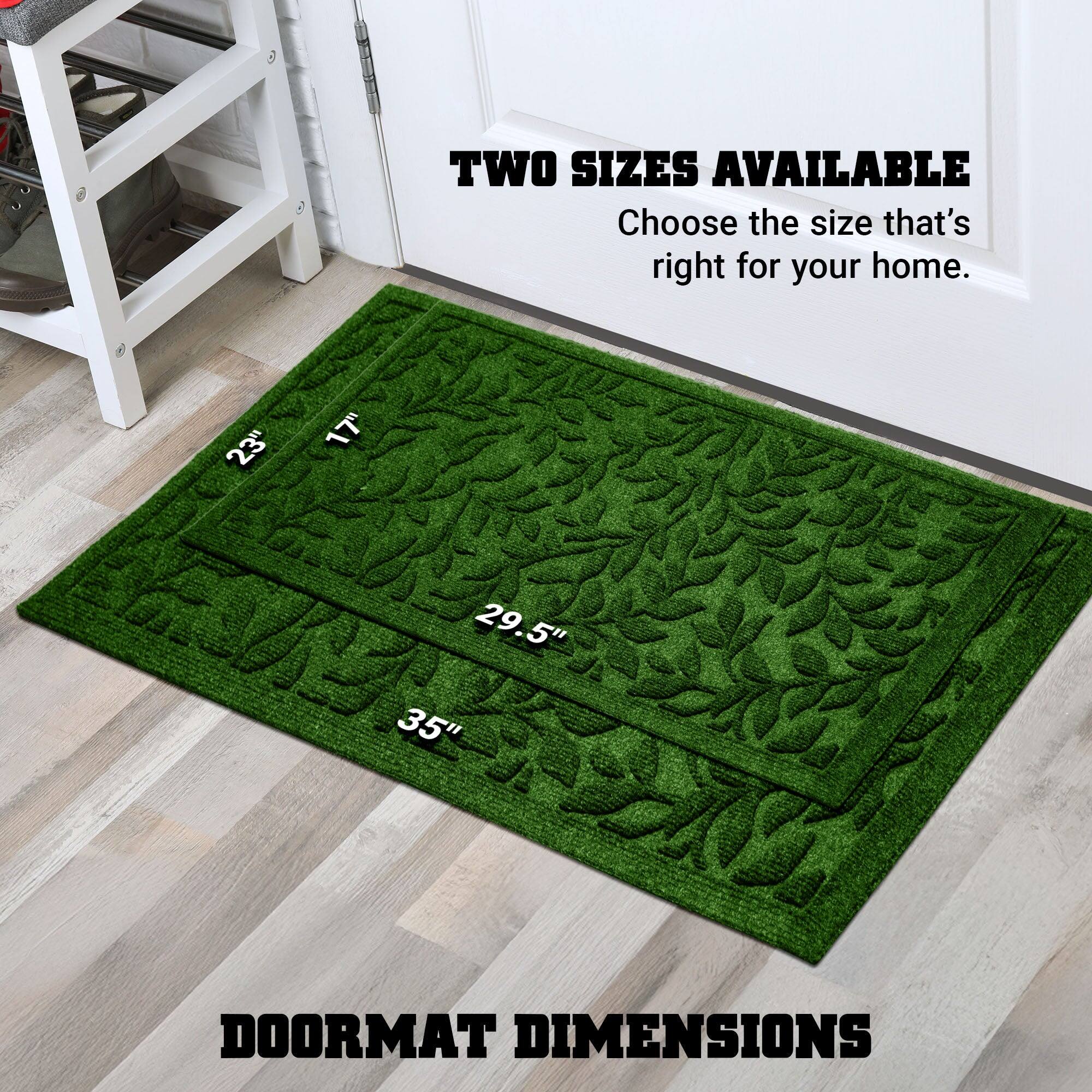 TWO SIZES AVAILABLE  
Choose the size that's right for your home.  

DOORMAT DIMENSIONS  
23" x 17"  
29.5" x 35"