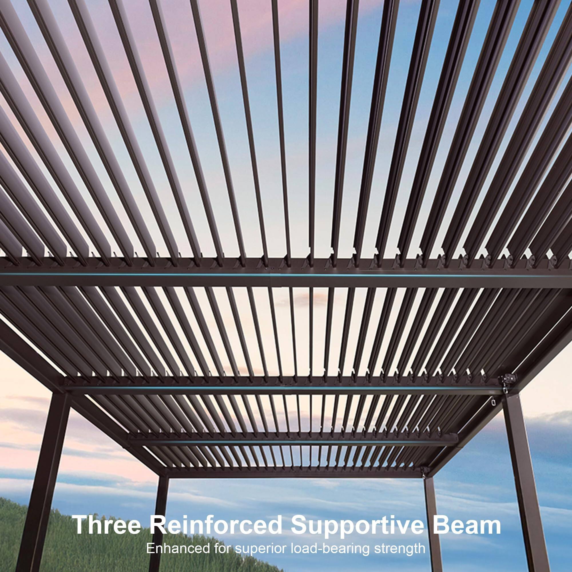 Three Reinforced Supportive Beam  
Enhanced for superior load-bearing strength