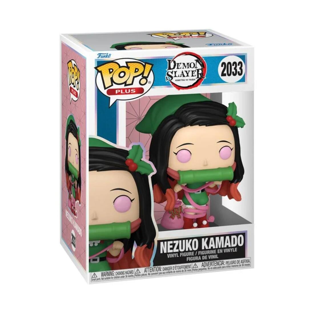 Funko POP! PLUS

DEMON SLAYER 2033

NEZUKO KAMADO

VINYL FIGURE / FIGURINE EN VINYLE / FIGURA DE VINIL

WARNING: CHOKING HAZARD - Small parts. Not for children under 3 years. / ATTENTION: PELIGRO DE ASFIXIA - Piezas pequeñas. No es adecuado para niños menores de 3 años.