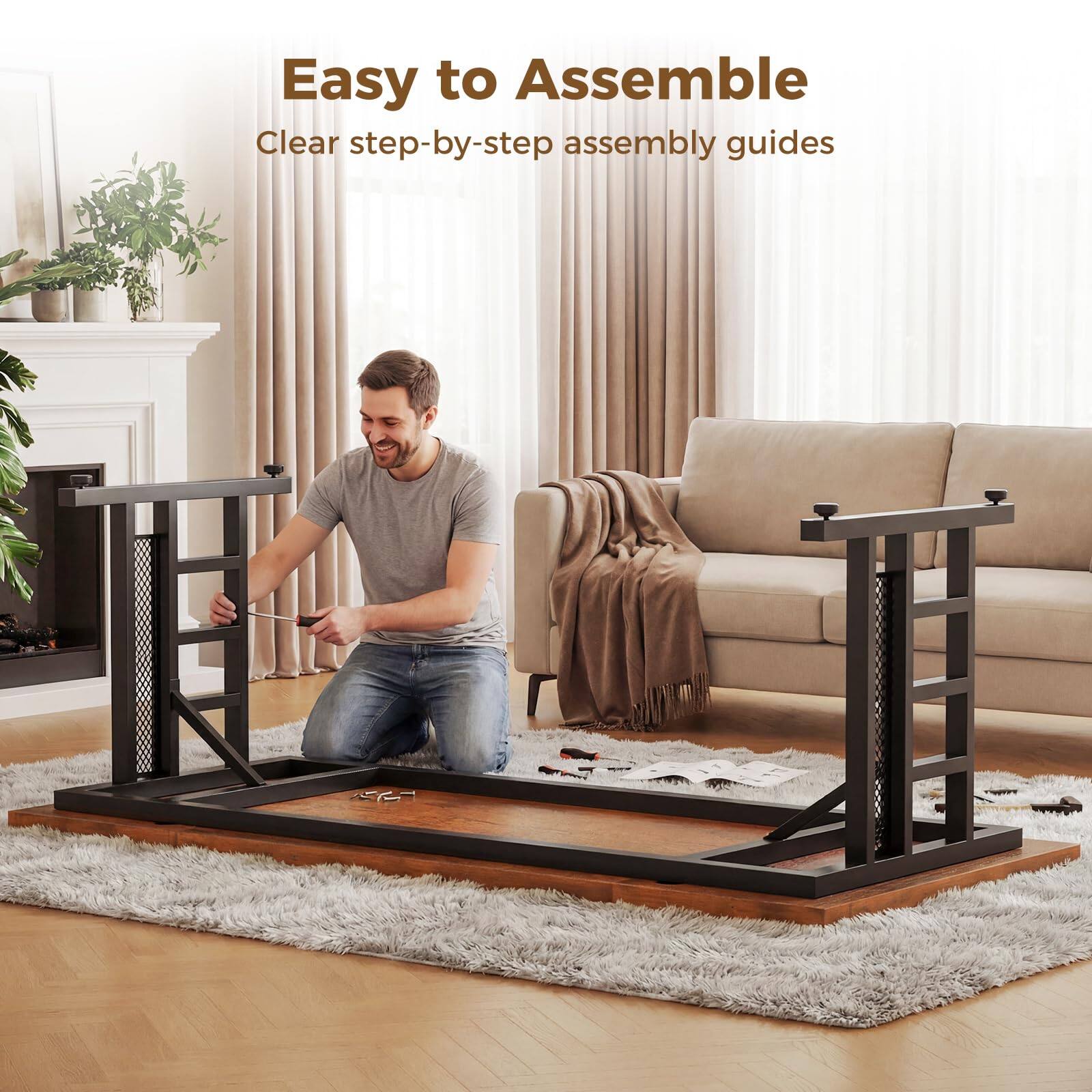 Easy to Assemble  
Clear step-by-step assembly guides