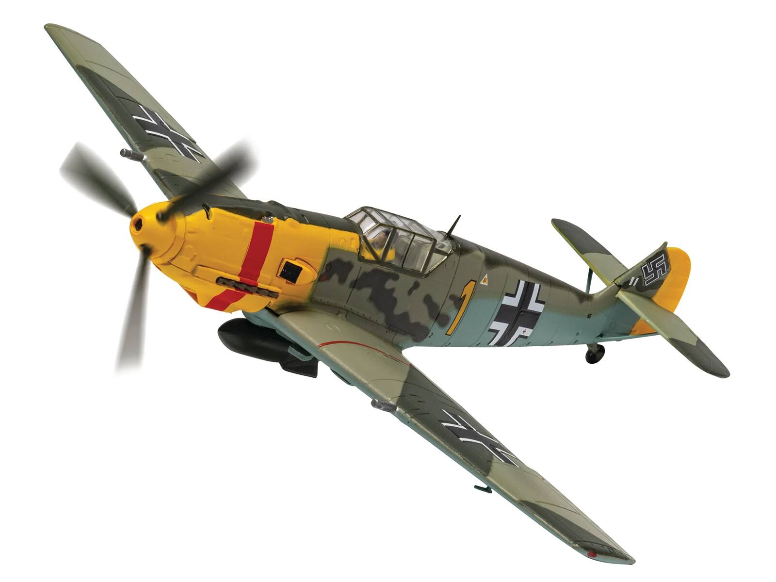 Alt View 3. Corgi - Messerschmitt Bf 109E-4/B Jabo Fighter-Bomber Aircraft German Luftwaffe "The Aviation Archive" 1/72 Model by Corgi.