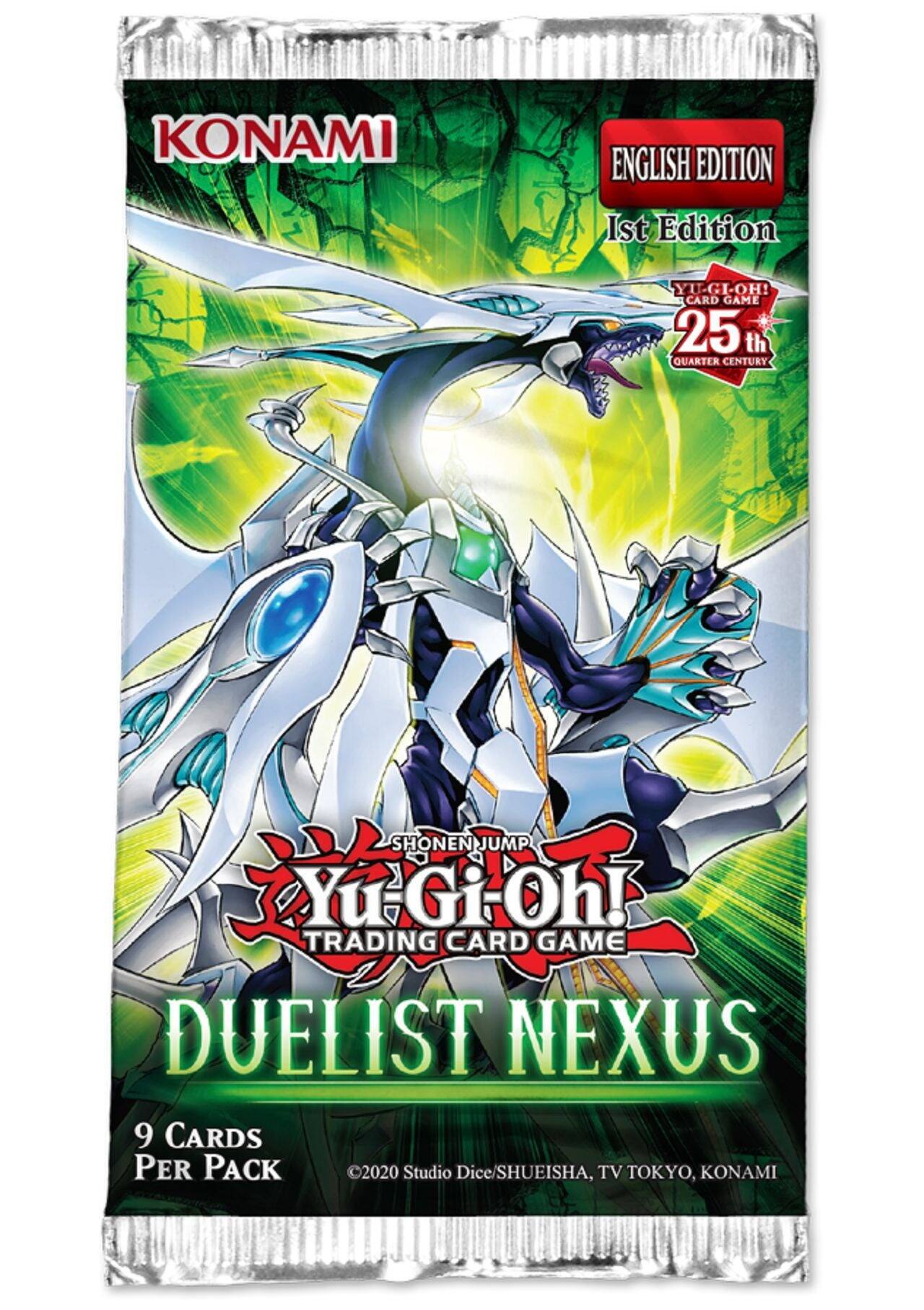 KONAMI ENGLISH EDITION 1st Edition YU-GI-OH! CARD GAME 25th QUARTER CENTURY SHONEN JUMP YU-GI-OH! TRADING CARD GAME DUELIST NEXUS 9 CARDS PER PACK 2020 Studio Dice/SHUEISHA, TV TOKYO, KONAMI
