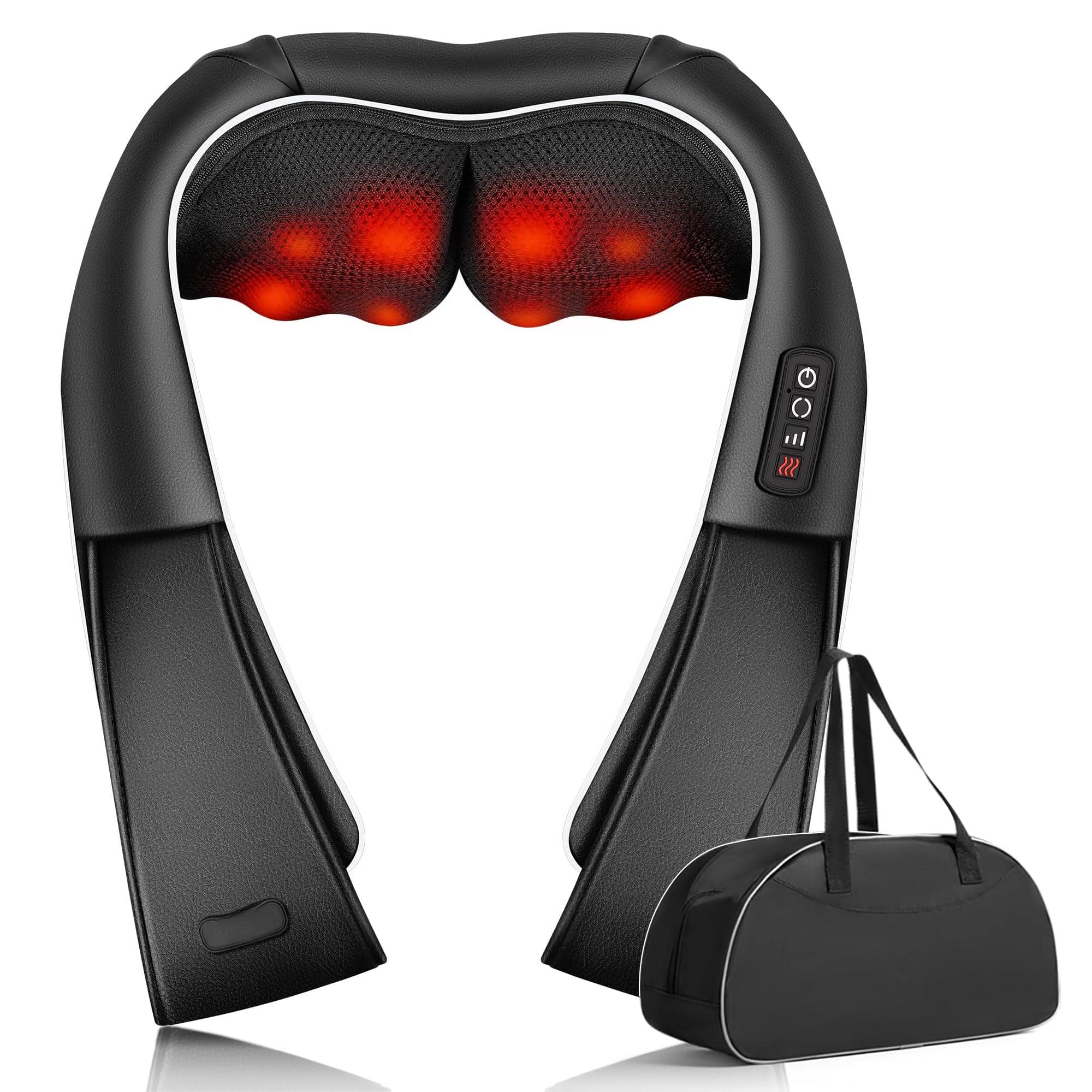 Live At Space - 8-Node Shiatsu Neck & Shoulder Massager with Heat, 3D Deep-Kneading, Full-Body Use, Home Office Car - 642146667954