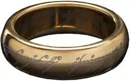 Weta Workshop - Lord of the Rings - LOTR™ The One Ring™ (Gold Plated Tungsten with Elvish Runes), - COLLECTIBLES - Multicolor