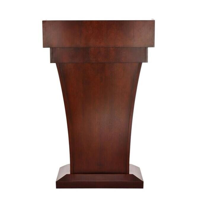Alt View 1. AdirOffice - Wood Podium Presentation Lectern Speaker Stand with Drawer - Cherry.