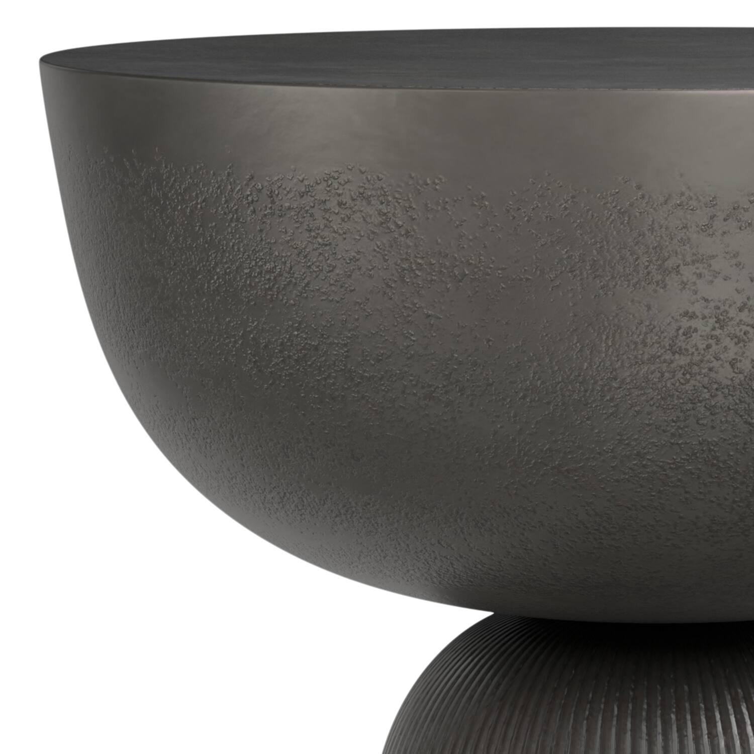 Alt View 2. Simpli Home - Hughes Contemporary 14 inch Wide Cast Aluminum Side Table in Black Nickel, Fully Assembled - Black Nickel.