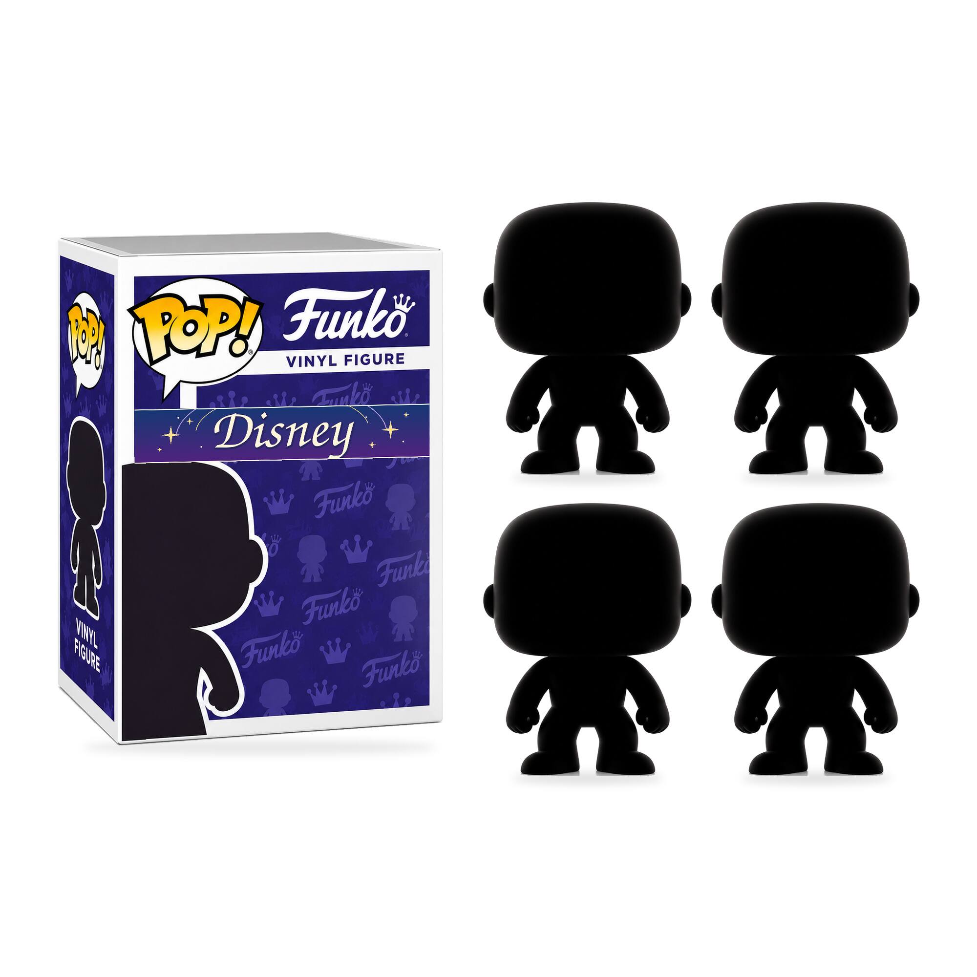 Set of 4 Surprise Disney Funko Pop! Randomly Selected - Black