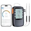 Meat Thermometer 4 Connected Probe
Probe 1: Sirloin Steak
Internal: 179°F
Target Temp. Settings: 187°F - 10
Probe 2: Timed Tasks
- 00:59:47 Spray water/Refill sauce
- 00:09:44 Standing
- 00:04:34 Flip
Probe 3: ALERT TEMP
HIGH: 195°F
LOW: 13%
Probe 4: Recent preset temp
- Sirloin Steak
Govee