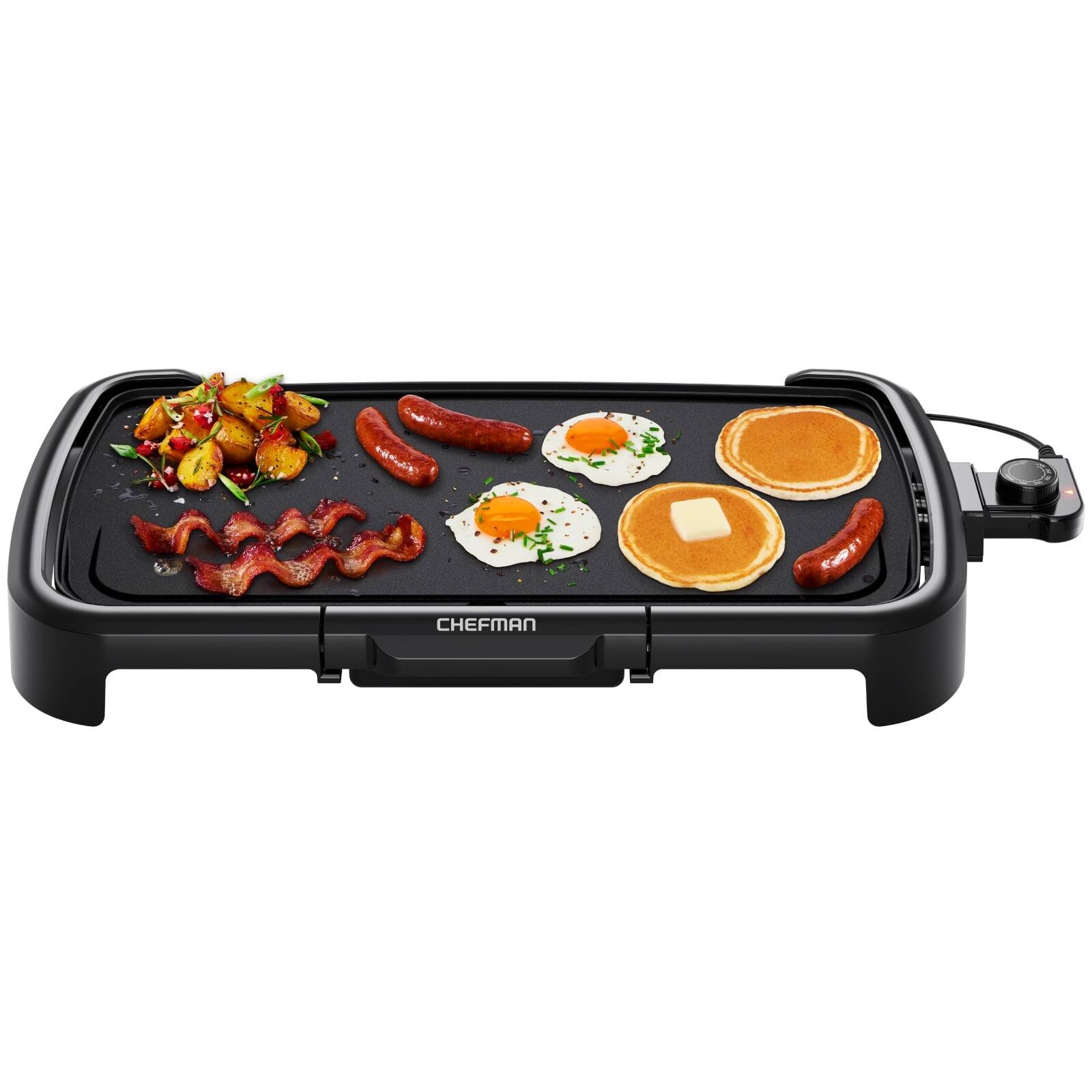 Chefman - All-Purpose 10" x 20" Nonstick Extra-Large Griddle - Black