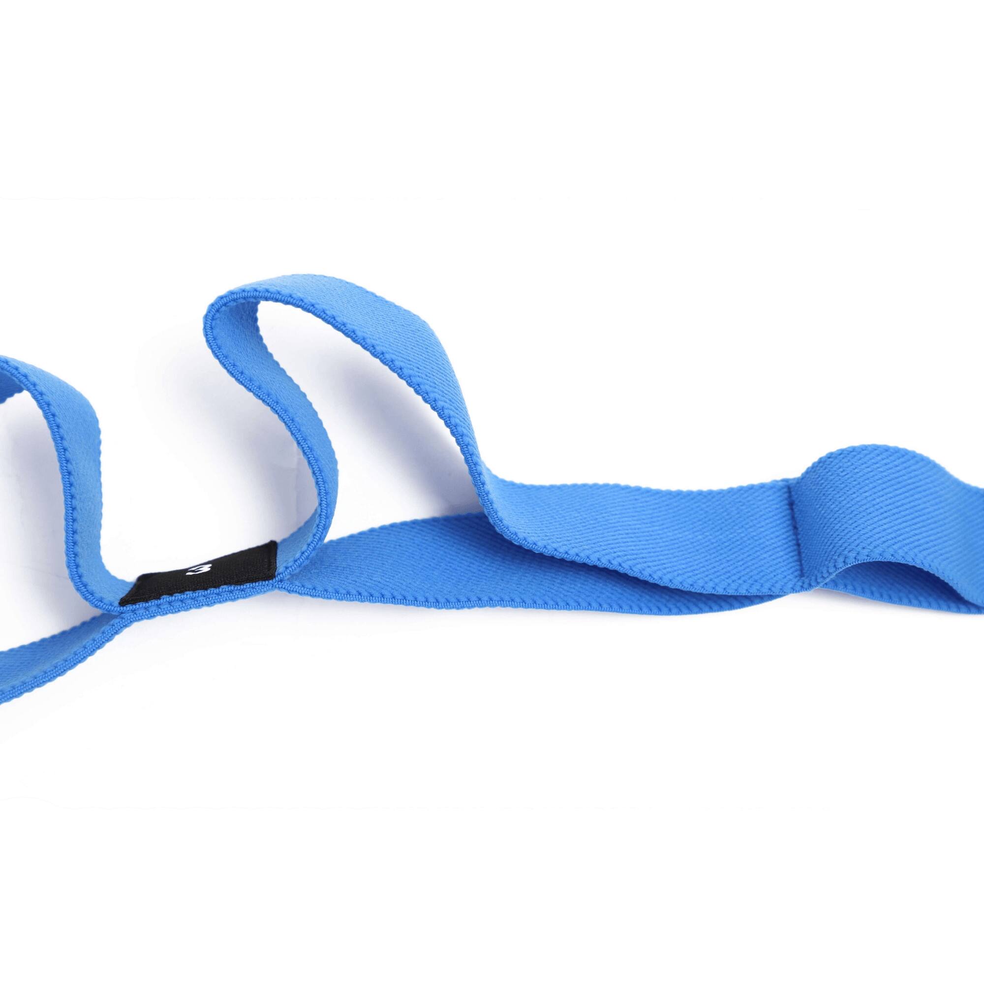 Alt View 3. JupiterGear - Elastic Yoga Straps With 10 Loops - Blue.