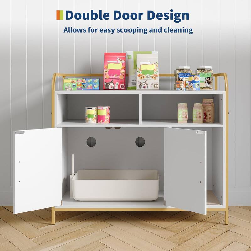 Double Door Design  
Allows for easy scooping and cleaning