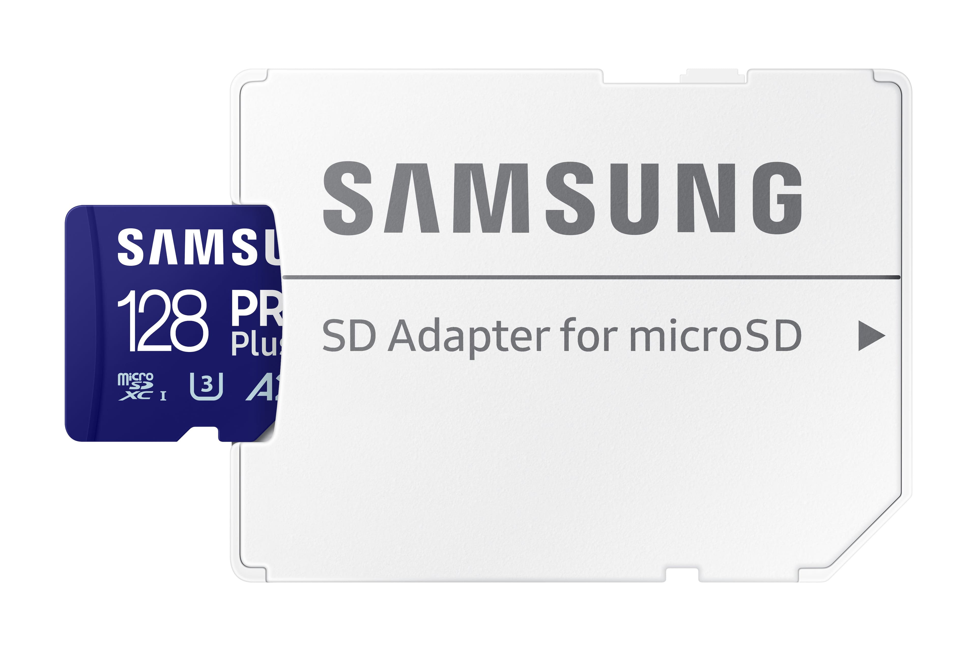 Alt View 13. Samsung - Pro Plus + Adapter 128GB microSDXC Memory Card, Up-to 180MB/s, UHS-l, C10,U3,V30,A2..