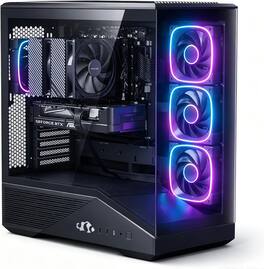 NIMO - Gaming-Desktop,GeForce RTX-5060 8GB Intel i5-14400F 16GB DDR5,1TB SSD,650W Power Supply ARGB Fan x4,Local AI Power - Black