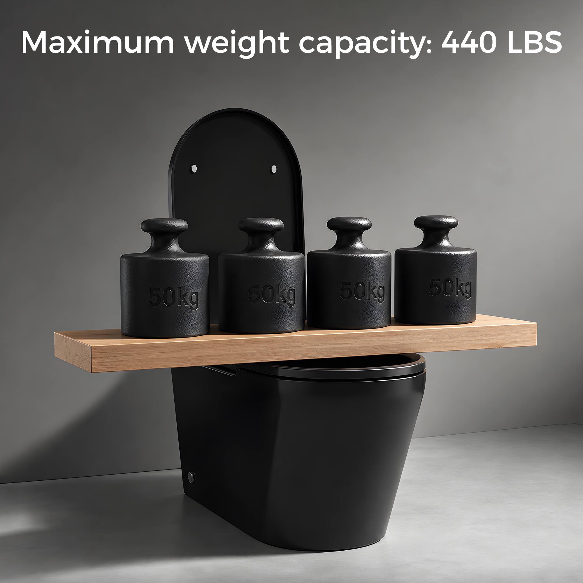 Maximum weight capacity: 440 LBS  
50kg  
50kg  
50kg  
50kg