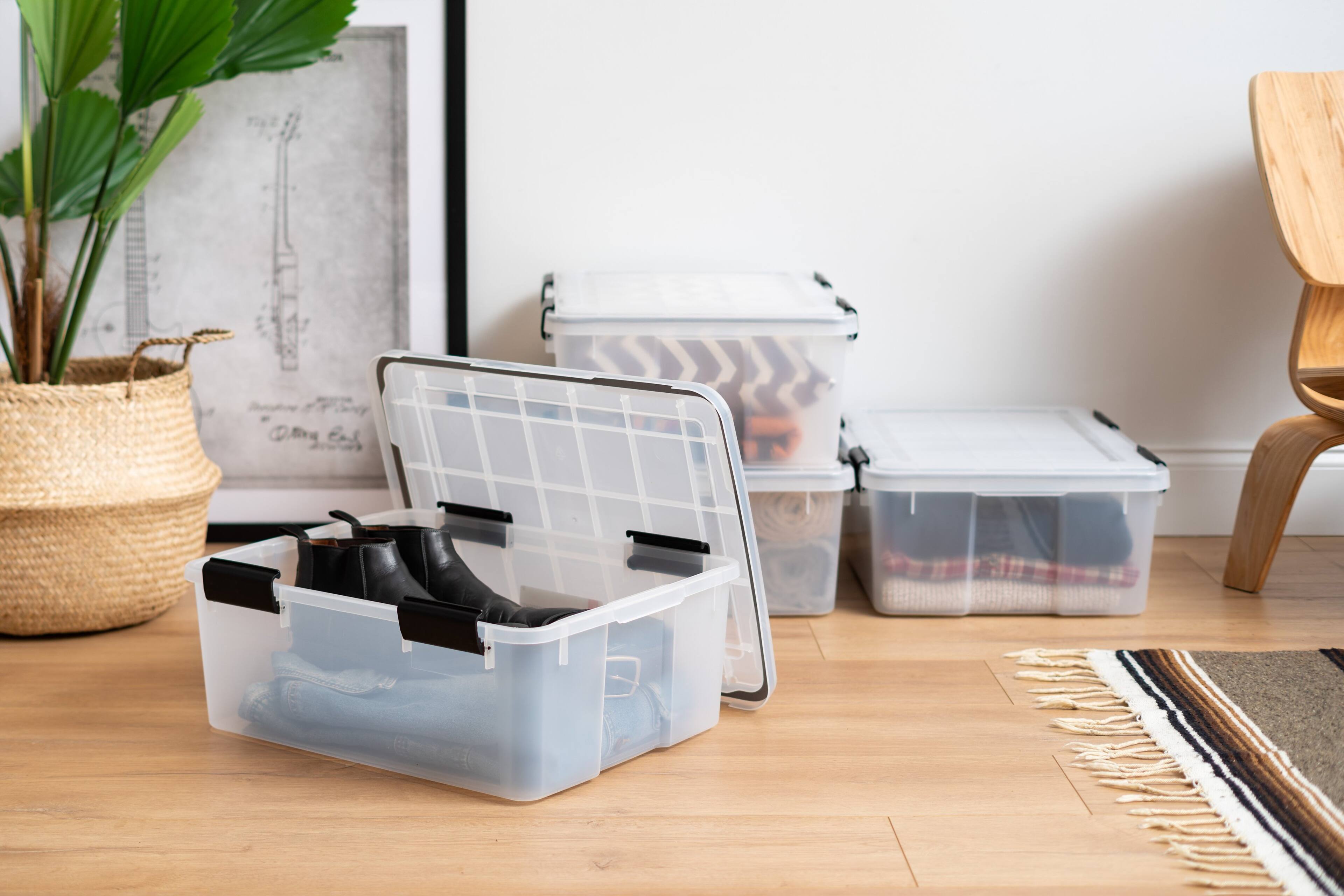 Alt View 6. IRIS USA - IRIS USA WEATHERPRO Airtight Plastic Storage Bin with Lid and Seal and Secure Latching Buckles.