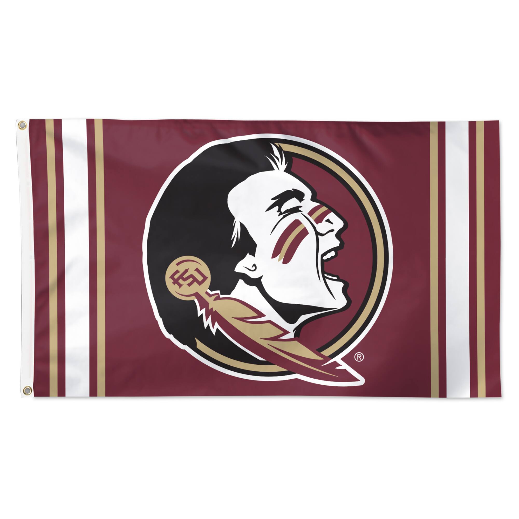 Front. WinCraft - Florida State Seminoles 3' x 5' Vertical Stripe Deluxe Single-Sided Flag - Multicolor.