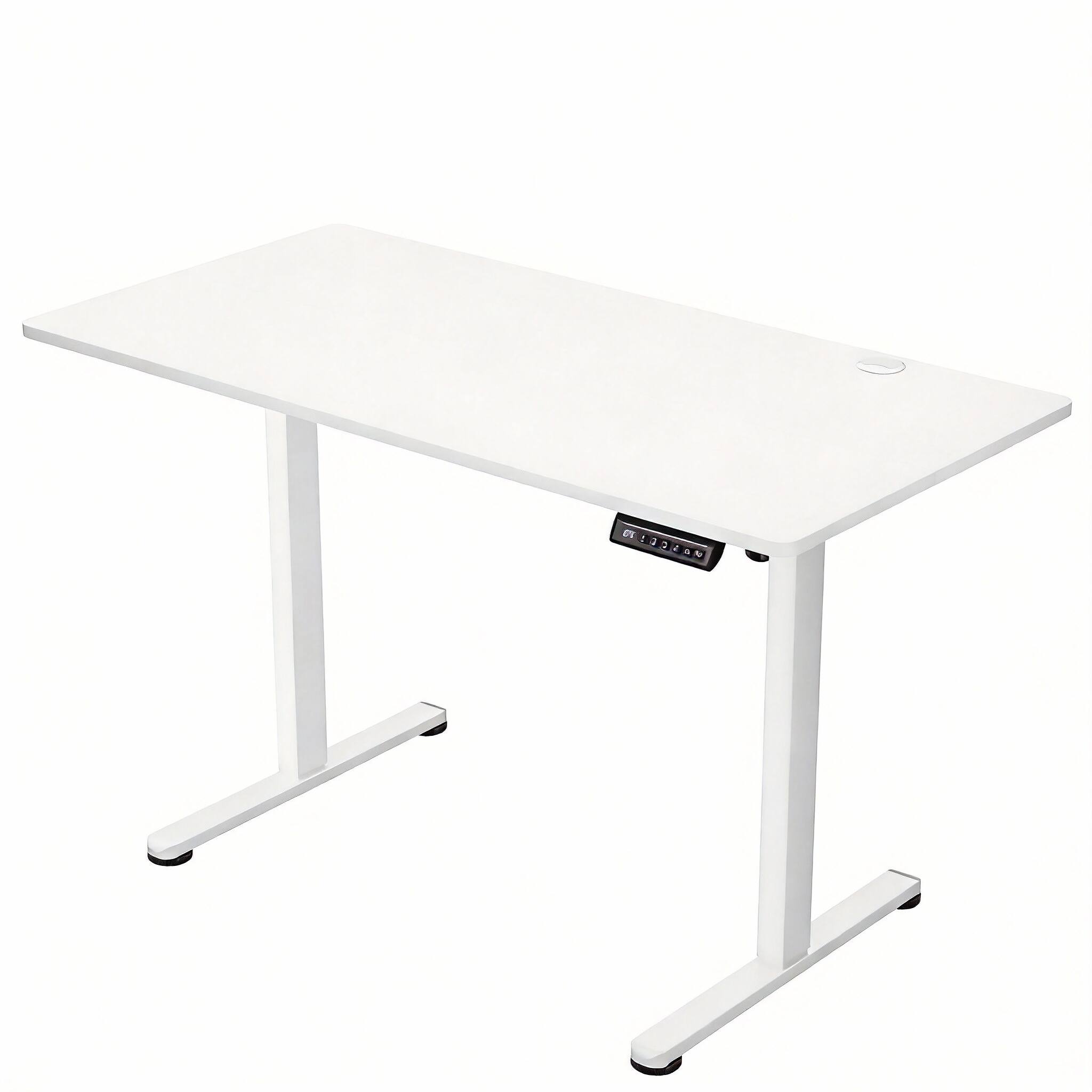 Front. CovertSafe - 45x24 Electric Standing Desk with 4 Memory Positions - white 45x24in 45lb.